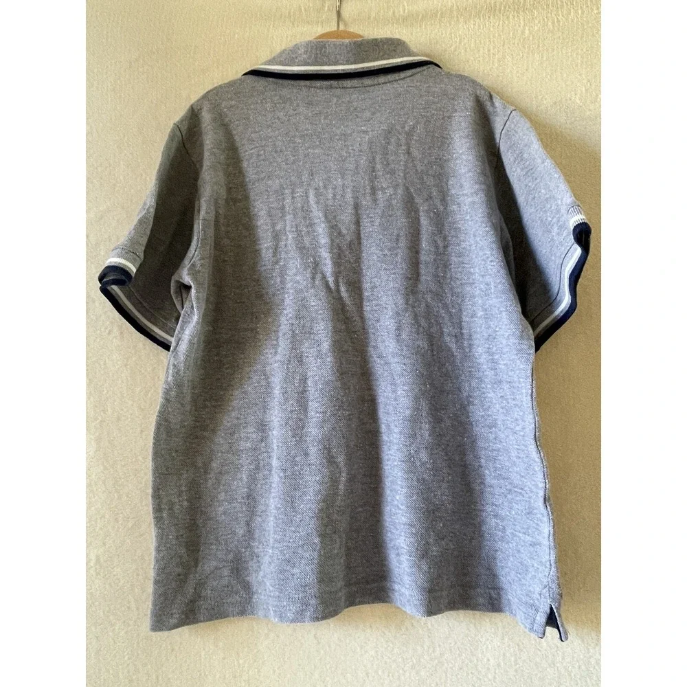 Ben Sherman Light Gray‎ Polo Shirt Boy Size Large 14/16 Preppy Collar Buttons